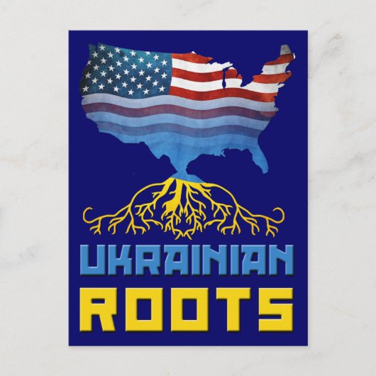 Ukrainische amerikanische Wurzeln Postkarte (Vorderseite)