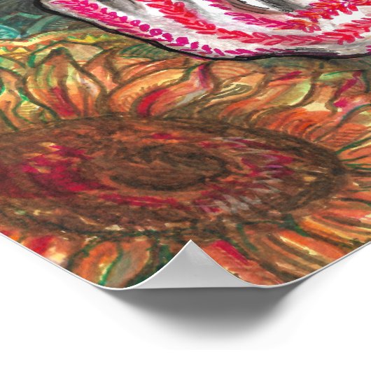 Ukrainische Blume Krone Poster (Ecke)