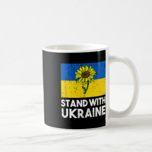 Ukrainische Blume Sonnenblume Stand mit Ukraine  Kaffeetasse