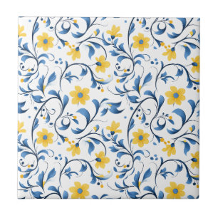 Ukrainische Blumenvolksmotiven Fliese