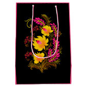 Ukrainische Blumige Volkskunst Mittlere Geschenktüte (Rückseite)