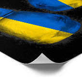 Ukrainische Boxfans Geschenke Flagge Kampf Handsch Poster (Ecke)