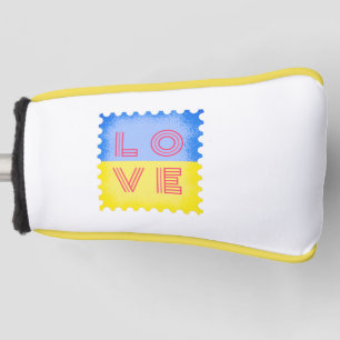 Ukrainische Briefmarke mit Liebesbrief Golf Headcover