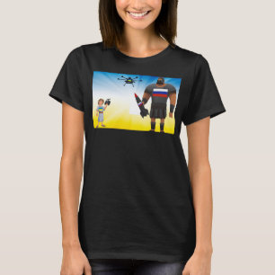Ukrainische Drohne Schwarz T-Shirt