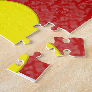 Ukrainische Engel-Flagge auf Rot und Weiß Personal Puzzle