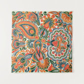 Ukrainische ethnische Blume, handGezeichnet Marker Wandteppich (Vorderseite (Horizontal))