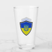 Ukrainische Fahne Glas (Rückseite)