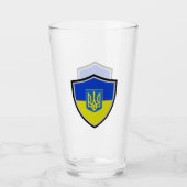 Ukrainische Fahne Glas (Vorderseite)