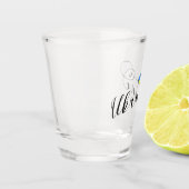 Ukrainische Fahne im Herzen У р а н Ukraine Schnapsglas (Links)