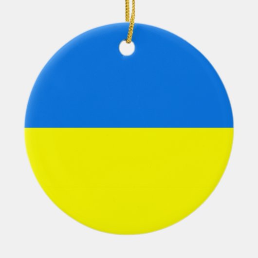 ukrainische Fahne Keramik Ornament (Vorne)