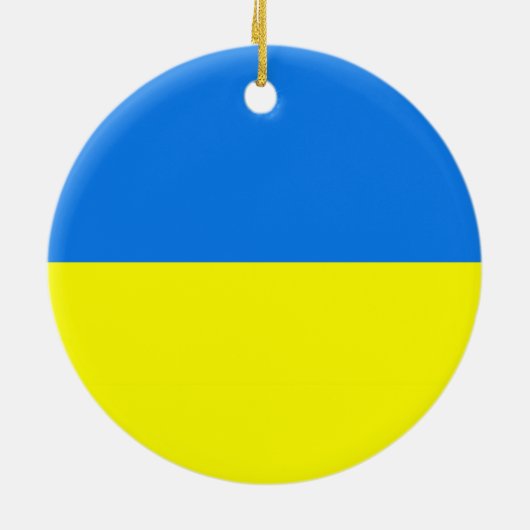 ukrainische Fahne Keramik Ornament (Hinten)