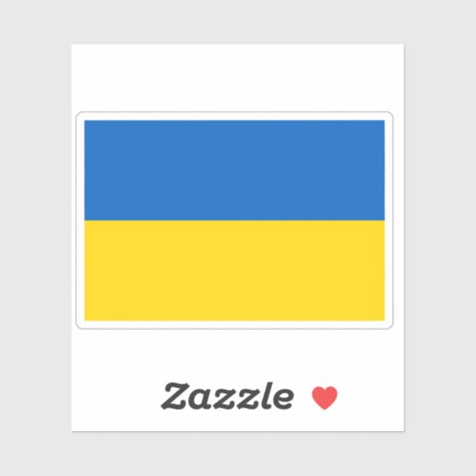 Ukrainische Flag Aufkleber (Blatt)