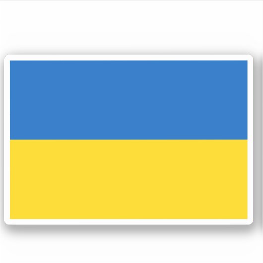 Ukrainische Flag Aufkleber (Vorderseite)