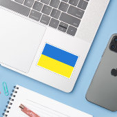 Ukrainische Flag Aufkleber (Laptop mit iPhone)