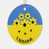 Ukrainische Flag Design Keramik Ornament (Links)