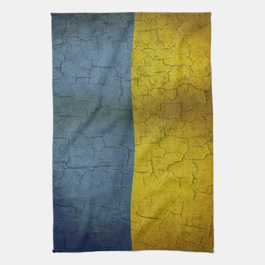 Ukrainische Flag Geschirrtuch (Vertikal)