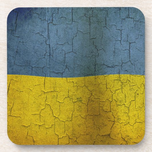 Ukrainische Flag Getränkeuntersetzer (Vorderseite)