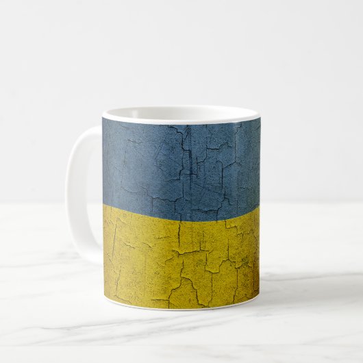 Ukrainische Flag Kaffeetasse (Vorderseite Links)
