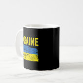 Ukrainische Flag-Karte Liebe Unterstützung Ukraine Kaffeetasse (Vorderseite Links)
