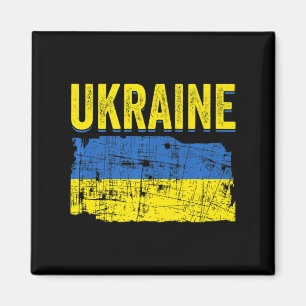 Ukrainische Flag-Karte Liebe Unterstützung Ukraine Magnet