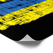 Ukrainische Flag-Karte Liebe Unterstützung Ukraine Poster (Ecke)