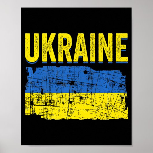 Ukrainische Flag-Karte Liebe Unterstützung Ukraine Poster (Vorne)