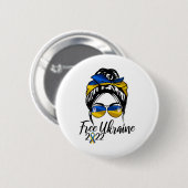 Ukrainische Flagge2 Button (Vorne & Hinten)