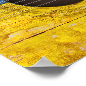 Ukrainische Flagge auf der alten akustischen Gitar Poster (Ecke)