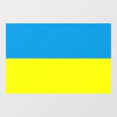 Ukrainische Flagge Blau und Gelb Fensteraufkleber (Blatt)