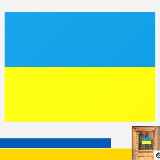 Ukrainische Flagge Blau und Gelb Fensteraufkleber