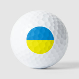 Ukrainische Flagge Blau und Gelb Golfball