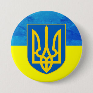 ukrainische Flagge Button