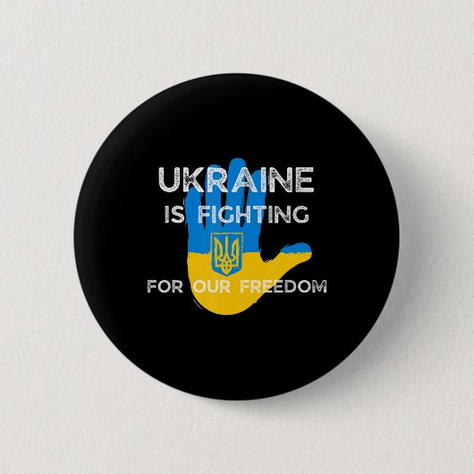 Ukrainische Flagge, die die Gestaltung der Ukraine Button (Vorderseite)