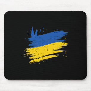 Ukrainische Flagge Distressed Ukraine Patriotische Mousepad