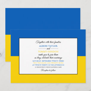 Ukrainische Flagge, Flagge der Ukraine Hochzeit Einladung