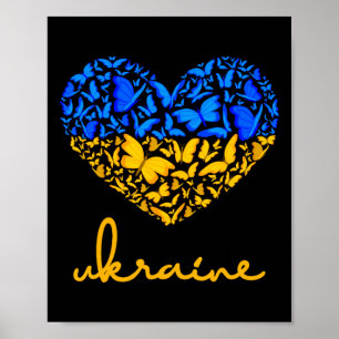 Ukrainische Flagge Frieden Ukraine-Flagge Schmette Poster