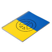 Ukrainische Flagge Friedenszeichen Notizblock (Linke Seite)