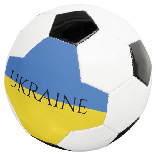 ukrainische Flagge Fußball (Dreiviertel)