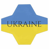 ukrainische Flagge Fußball (Flach)