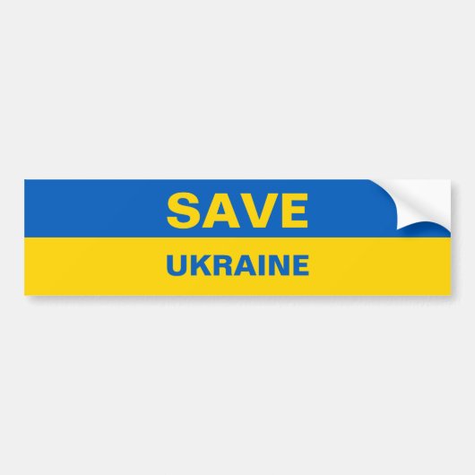 ukrainische Flagge gerettet Autoaufkleber (Vorne)