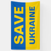 ukrainische Flagge gerettet Banner (Vertikal)