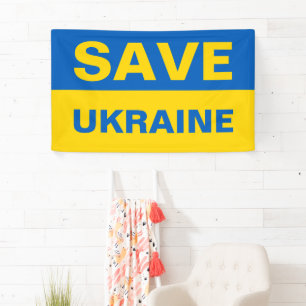 ukrainische Flagge gerettet Banner