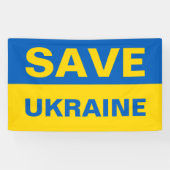 ukrainische Flagge gerettet Banner (Horizontal)