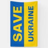 ukrainische Flagge gerettet Banner (Vertikal)