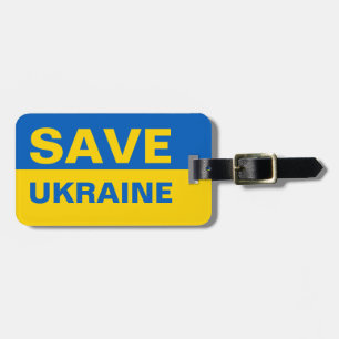 ukrainische Flagge gerettet Gepäckanhänger