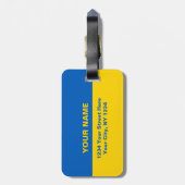 ukrainische Flagge gerettet Gepäckanhänger (Rückseite vertikal)