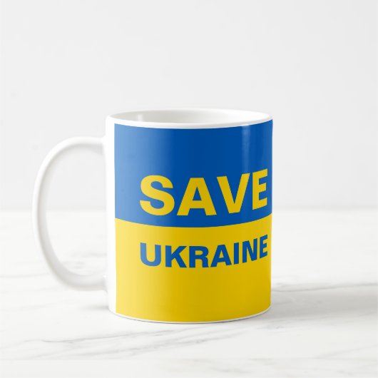 ukrainische Flagge gerettet Kaffeetasse (Links)