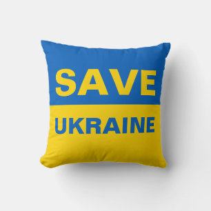 ukrainische Flagge gerettet Kissen
