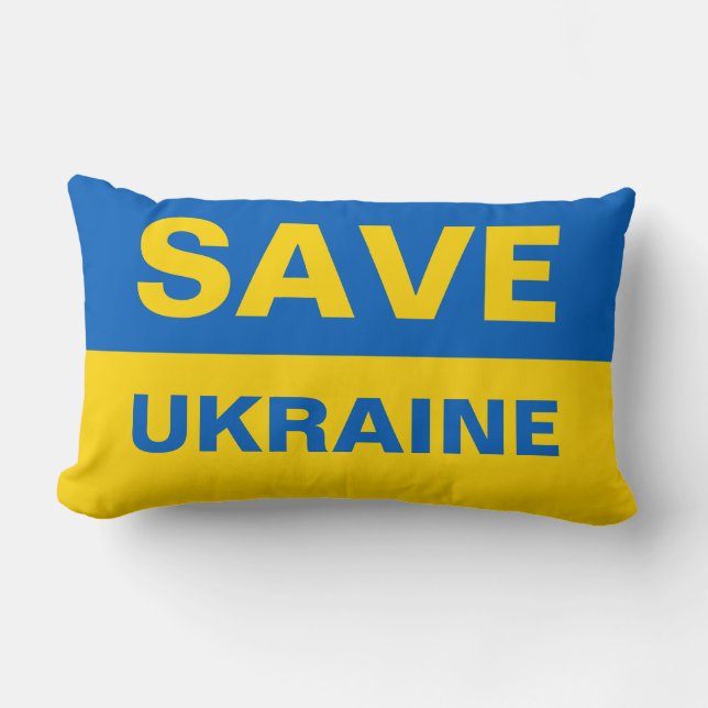 ukrainische Flagge gerettet Lendenkissen (Vorderseite)