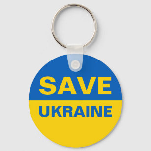 ukrainische Flagge gerettet Schlüsselanhänger